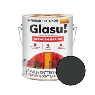 Imagem de Esmalte sintetico brilhante preto 3,6l glasurit - GLASU! ACABAMENTOS G