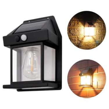 Imagem de Luminária KIit 8 Arandela Solar Parede Led Sensor Externa