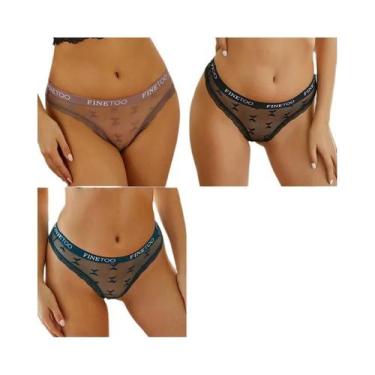 Imagem de Conjunto De Calcinhas Sexy De Renda Para Mulheres, G-String De Cintura