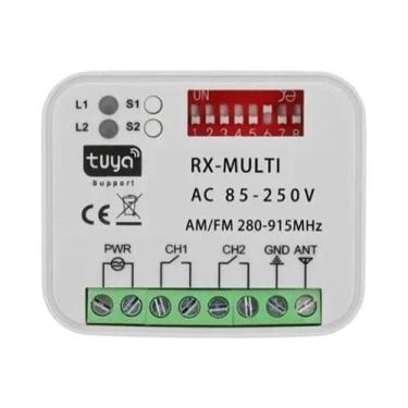 Imagem de Receptor Universal Tuya WiFi Para Porta De Garagem 2CH, Interruptor De