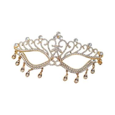 Imagem de Máscara De Noiva Com Cristais E Franjas Para Mulheres, Acessórios Para