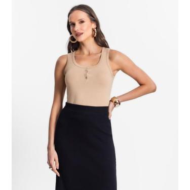 Imagem de Regata De Viscotorcion Feminina Endless Marrom, GG, Marrom