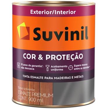 Imagem de Tinta Esmalte Sintético Cor e Proteção Brilhante Para Madeira e Metal 900ml Areia Claro- 53383334 - SUVINIL