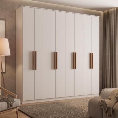 Imagem de Guarda Roupa Casal com 8 portas e 4 gavetas Austin Carraro Branco