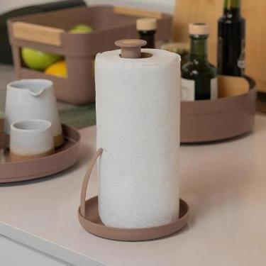 Imagem de Porta Rolo Papel Toalha Bambu Guardanapo Cozinha Mesa Lume - - OU, Mar