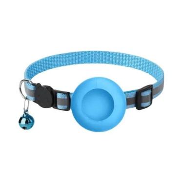 Imagem de Coleira Refletiva Fofa Para Gatos Com Sino, Suporte Para Airtag E Fech