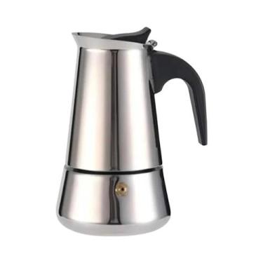 Imagem de Cafeteira Moka De Aço Inoxidável 2/4/6/9 Xícaras Para Fogão, Cafeteira