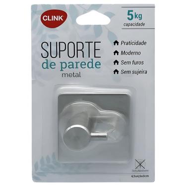 Imagem de Gancho de Parede CK3509 para Organização em Metal Resistente e Discreto Multiuso para Ambientes Diversos Clink