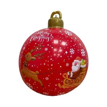 Imagem de Decoração De Natal Inflável Para Jardim E Pátio, Papai Noel E Boneco D