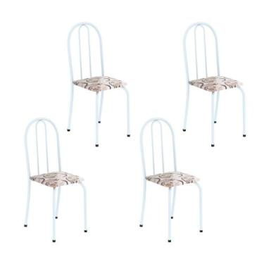 Imagem de Kit 4 Cadeiras Tubular 89x37x42 Cm Ane B - Soma Móveis