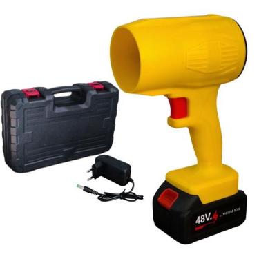 Imagem de Soprador Ar Turbo Bateria Limpeza Folhas Jardim Acende Churrasqueira L