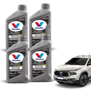 Imagem de Kit 4 Óleos para Motor Valvoline 5w40 Sintético Advanced Mst 946ml Sn 