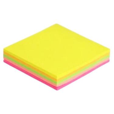 Imagem de Bloco de notas autoadesivas neon 7,5x7,5 100 folhas - ALIANA