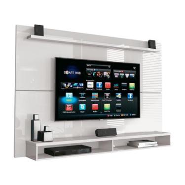 Imagem de Painel TV Até 65" Com Prateleira 1,80m Branco - EDN, Branco
