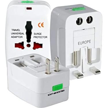 Imagem de Adaptador de Tomada Universal Para Viagem Padrão Internacional Europa 