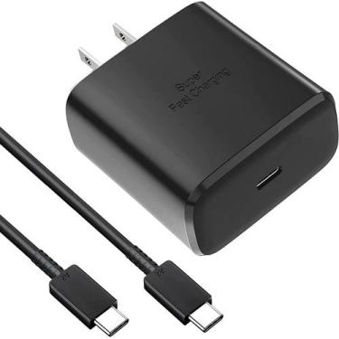 Imagem de Carregador Turbo 45w Compativel Samsung Tipo C Usb C Carga Rápida Bran