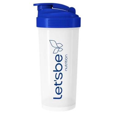 Imagem de Coqueteleira 600ml Transparente e Azul - LetsBe Nutrition