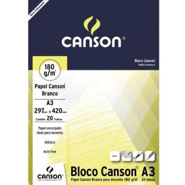 Imagem de Bloco De Desenho A3 180g 20 Folhas - Canson
