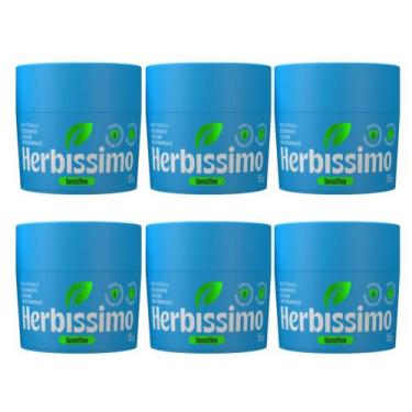 Imagem de Kit 6 Desodorante Cremoso Sensitive Herbíssimo 55G - Dana