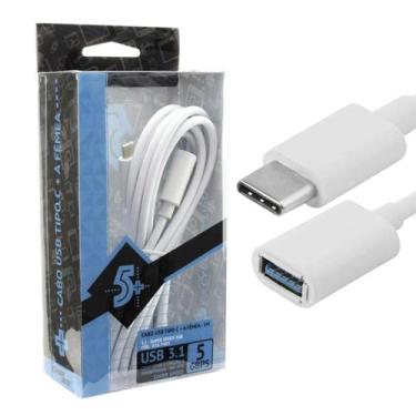 Imagem de Cabo Premium Tipo C 3.1 Para USB A Fêmea 5GB 3M 5+ 018-7483