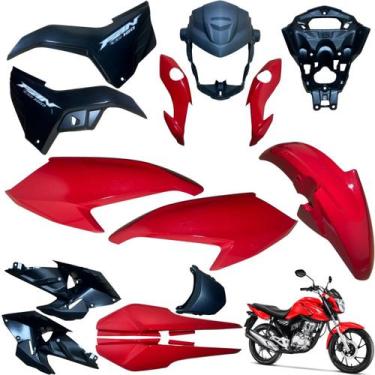 Imagem de Kit Carenagem Cg Fan 160 Modelo 2022 / 2023 Completo - Sportive, VERME