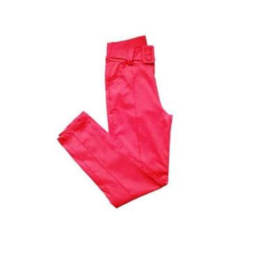 Imagem de Calça Bengaline Feminina Bolso e Cinto Parte da Frente Plus - Organiky