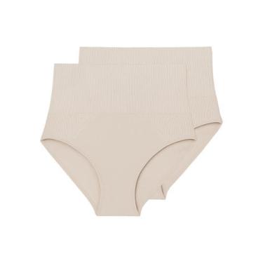 Imagem de Kit com 2 Calcinhas Hot Pant Liz 70302, Bege, G