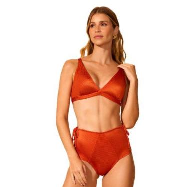 Imagem de Hot Pants Fio Duplo Com Regulagem Lua Morena 21552, Laranja, M