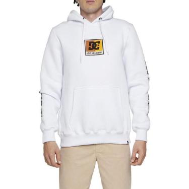 Imagem de Moletom DC Shoes Canguru Racer 305G WT24 Masculino Branco, Branco, M