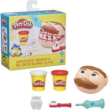 Imagem de Conjunto Massinha De Modelar Play Dooh Mini Dentista Hasbro, Colorido,