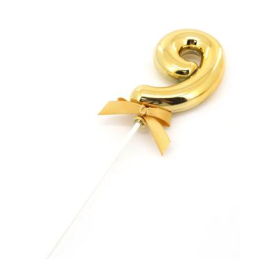 Imagem de Topper Bolo Le Dourado Número 9