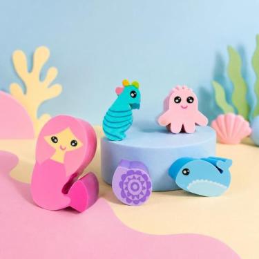 Imagem de Borrachas Divertidas Esportes/Fundo Do Mar Fofo Kawaii 6 unidade cx QH