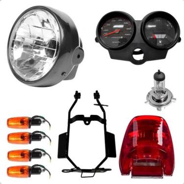 Imagem de Kit Completo Farol Painel Lanterna Pisca Honda Cg 125 Titan 2000-2004 