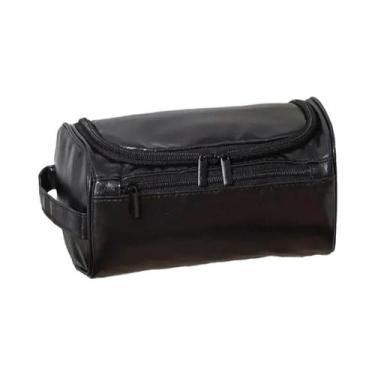 Imagem de Bolsa De Viagem Para Produtos De Higiene Pessoal Em Couro Impermeável 