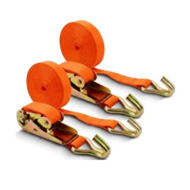 Imagem de Kit 2 Cintas com Catraca para Amarração de Carga 0,8 Tonelada 4,5 Metr