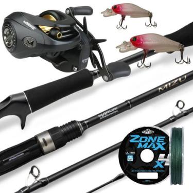 Imagem de Combo Pesca Brisa LS 11 Rol Mizu Maruri 1,73m Linha Multi Lado da Mani