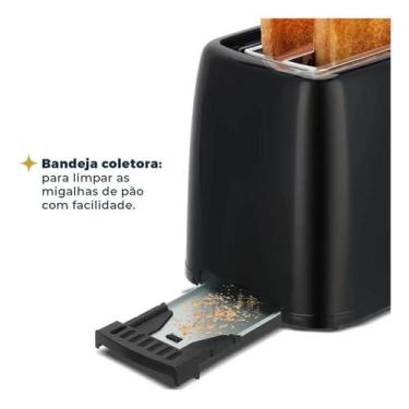 Imagem de Torradeira Britânia BTR05A 700W 6 Níveis de Tostagem Preto, Preto, 110