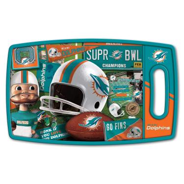 Imagem de YouTheFan NFL Miami Dolphins Retro Series Tábua de corte média, cores do time