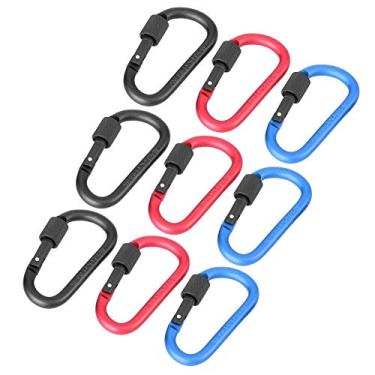 Imagem de Fivela em liga de alumínio em forma de D, mosquetão Liga de alumínio para chaveiros para camping para mochilas