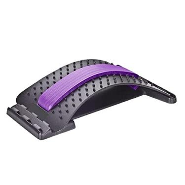 Imagem de Suporte Lombar Alivio De Dor Coluna Alongador Ortopédico Yoga Alongamento Pré-Treinos Exercícios Roxo