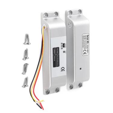 Imagem de Fechadura elétrica com parafuso de queda, DC 12 V 1000 kg de controle de acesso de portão de indução elétrico com atraso de tempo, trava elétrica para porta de vidro e