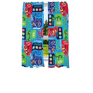 Imagem de Franco Conjunto de cortinas de janela de quarto infantil, 208 x 160 cm, PJ Masks