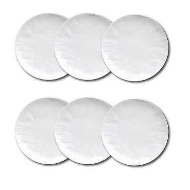 Imagem de Conjunto de Pratos de Sobremesa Germer Orgânico em Porcelana 20,5 cm – 6 Peças