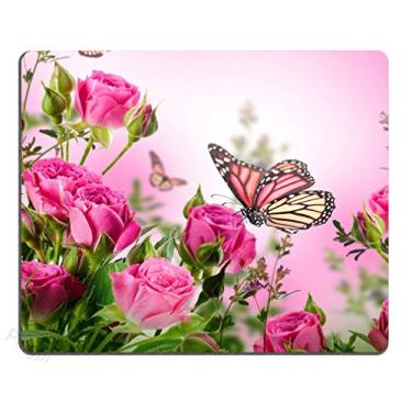 Imagem de Mouse pad Pingpi Design personalizado, citações inspiradoras Ria mais preocupações menos não se esqueça de ser incrível, 9,5 x 7,9 polegadas (240 mm x 200 mm x 3 mm), P78