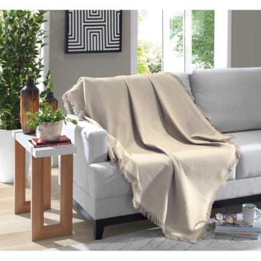 Imagem de Manta Para Sofá Marrocos 3 Lugares 1,50M X 2,10M Bege