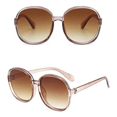 Imagem de Round Frame Sunglasses Women Retro Brown Black Oversized Lady Sun Glasses Female Fashion Outdoor Driving,5,China