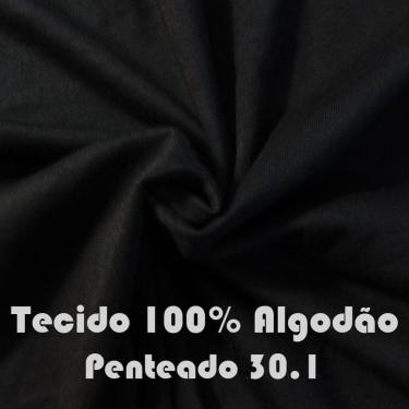 Imagem de Camiseta Masculina Básica Hipsters Algodão Manuscrita  Preta