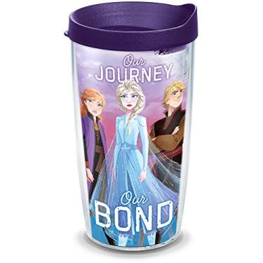 Imagem de Tervis Disney Frozen 2 Group Made in USA Copo isolado de parede dupla mantém as bebidas frias e quentes, 473 ml, clássico