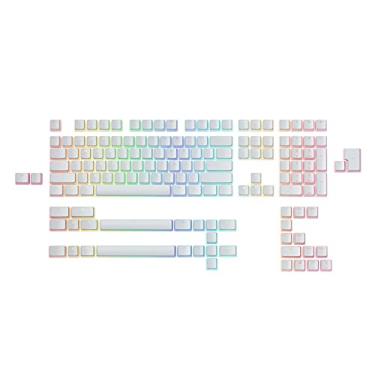 Imagem de Glorious Aura V2 (branco) - Teclas PBT Pudim para teclados mecânicos - ANSI (EUA), compatível com ISO - Suporta tamanho completo, TKL, 75%, 60% layouts