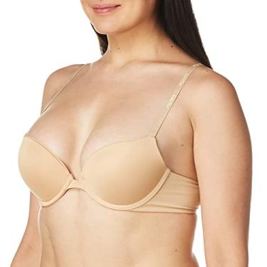 Imagem de Calvin Klein Sutiã feminino push up plunge, Nu, 36D